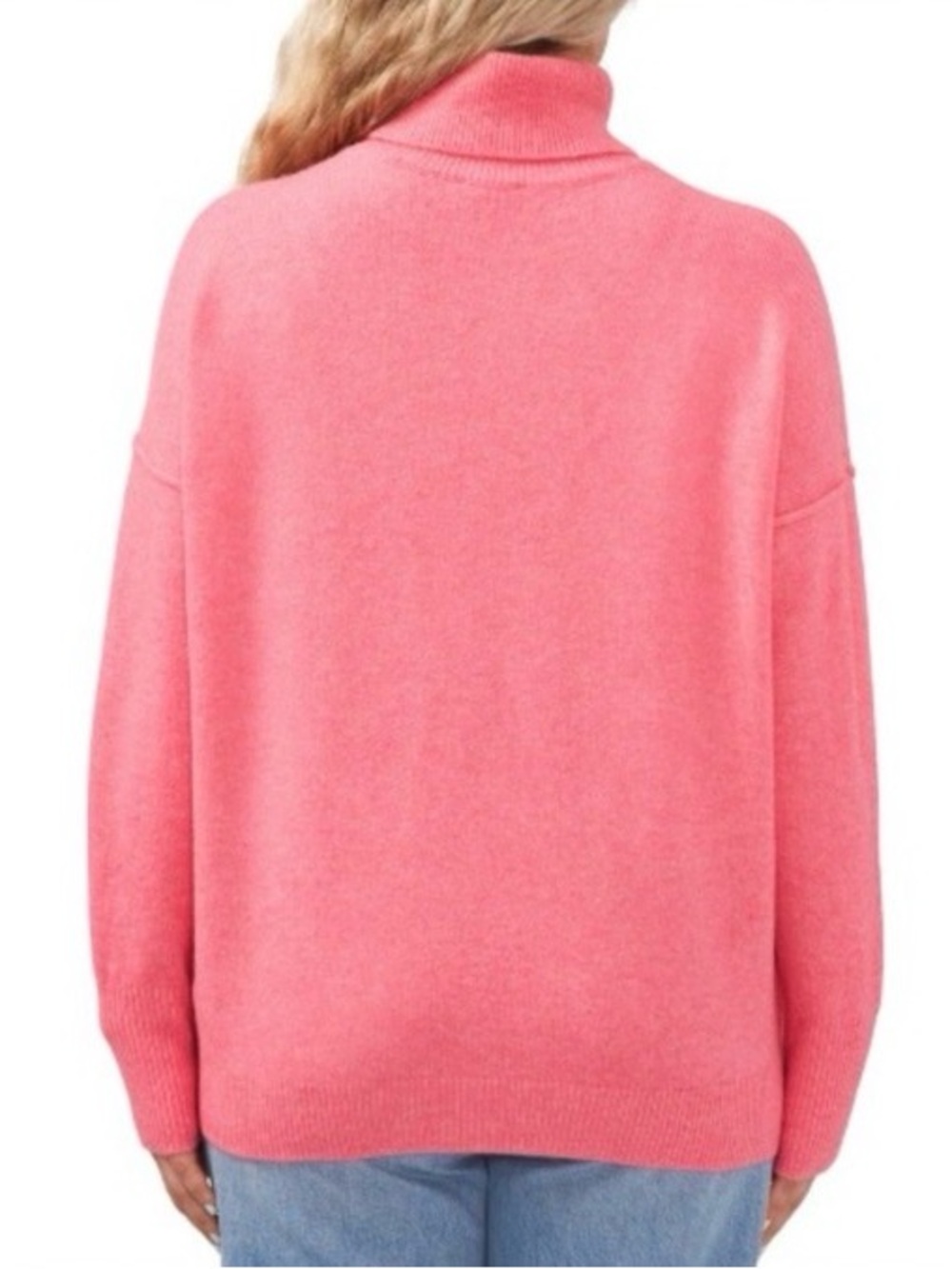 Vince Camuto Coral Pink Turtleneck Sweater, Women’s Size Small Super Soft - Picture 3 of 10